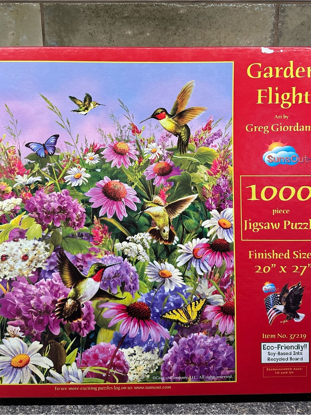 Garden Flight Hummingbirds & Flowers Puzzle - Vibrant Multicolour Complete